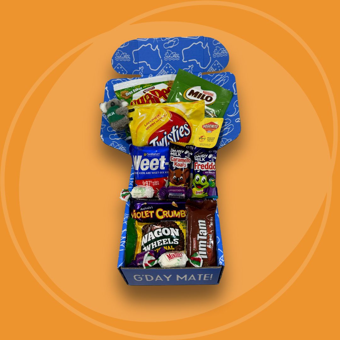 Taste of Australia Care Package (Fun Sized Items) – Down Under Box